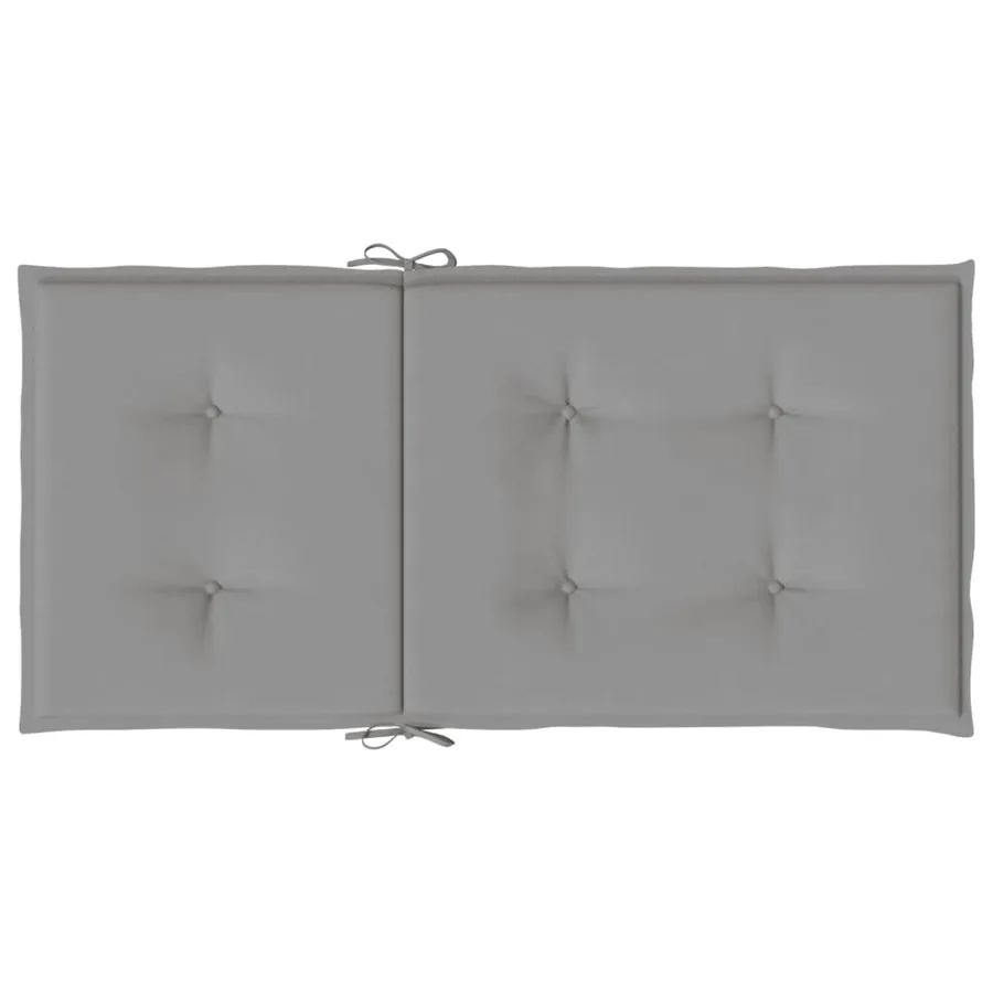 Coussins de chaise de jardin à dossier bas lot de 4 gris - 7