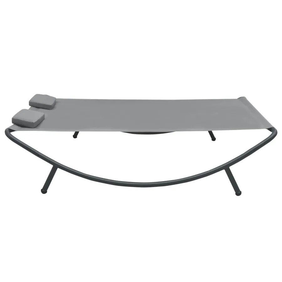 Outdoor sun lounger Fabric Anthracite - 3