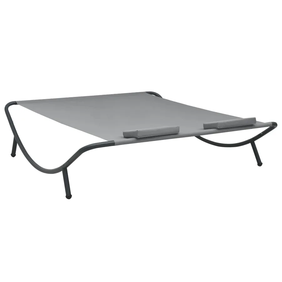 Chaise longue d'extérieur Tissu Anthracite - 4