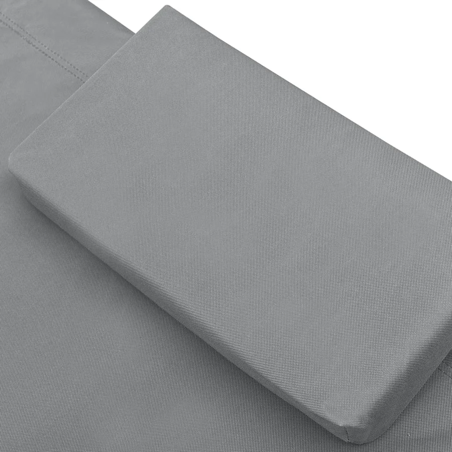 Chaise longue d'extérieur Tissu Anthracite - 5
