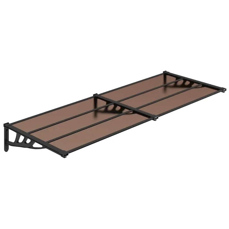 Door canopy Black 239x90 cm Polycarbonate - 2