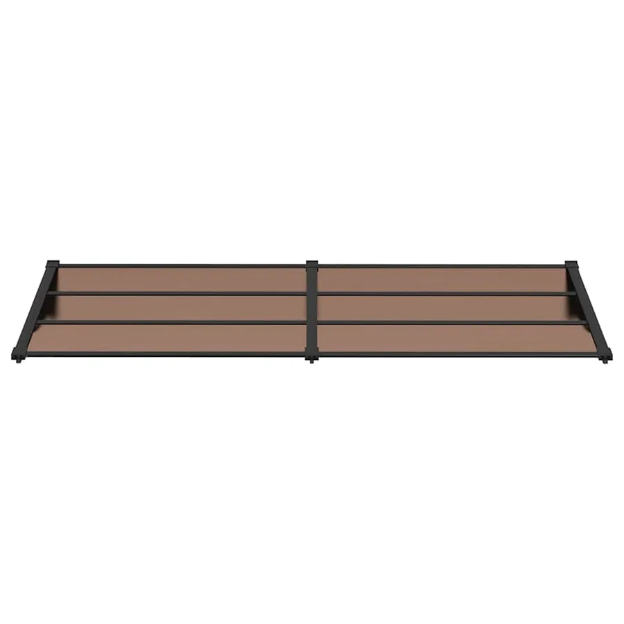 Auvent de porte Noir 239x90 cm Polycarbonate - 3