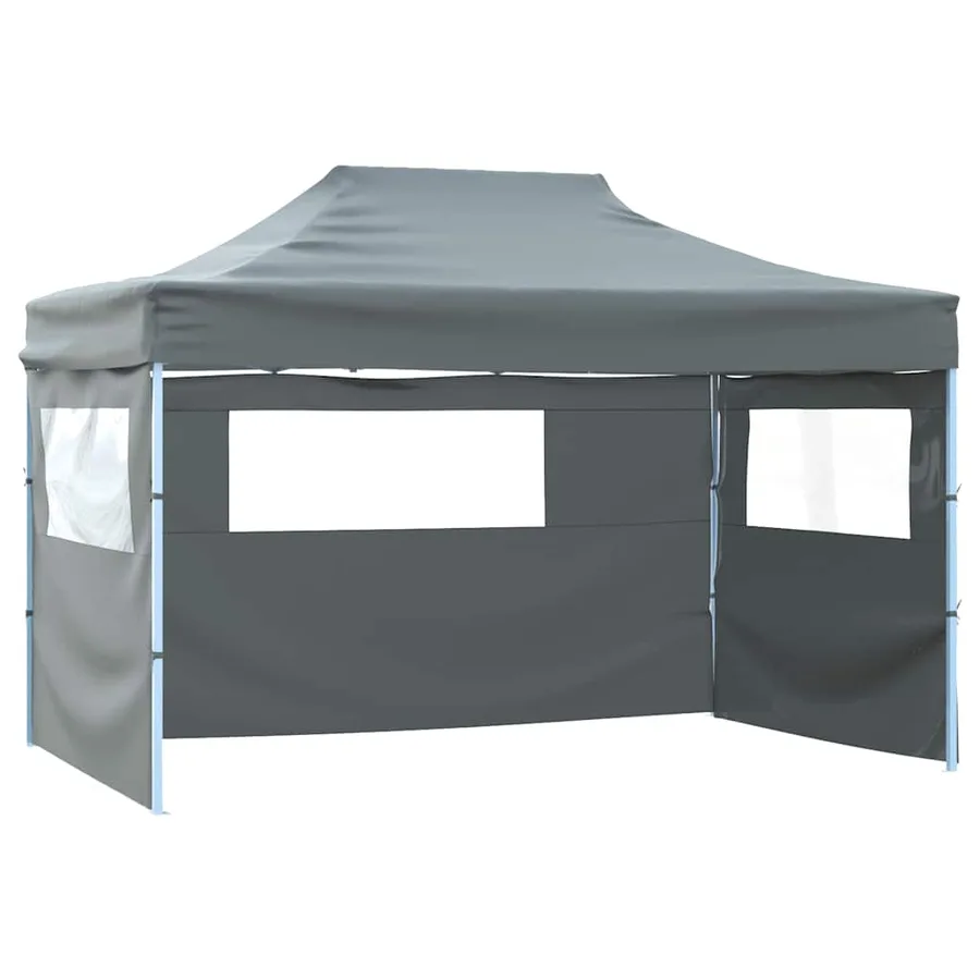 Tente de réception pliable avec 4 parois 3x4 m Acier Anthracite - 5