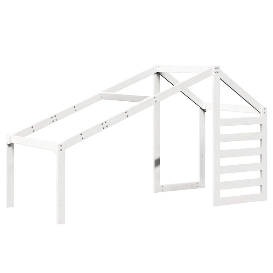Toit de lit pour enfants blanc 188x82x113 cm bois de pin massif - 2