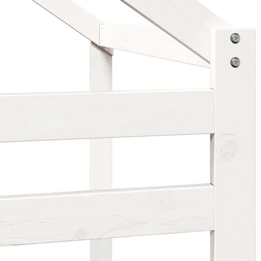 Toit de lit pour enfants blanc 188x82x113 cm bois de pin massif - 7
