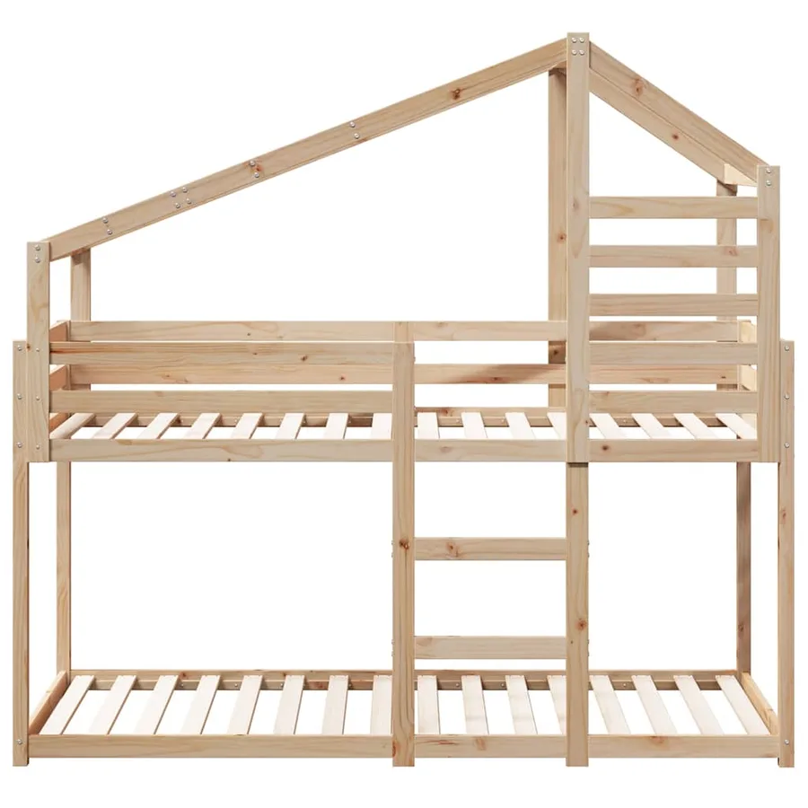 Lit superposé sans matelas 75x190 cm bois de pin massif - 4