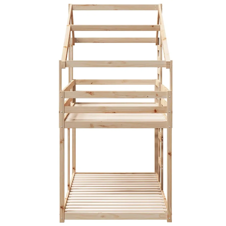 Lit superposé sans matelas 75x190 cm bois de pin massif - 5