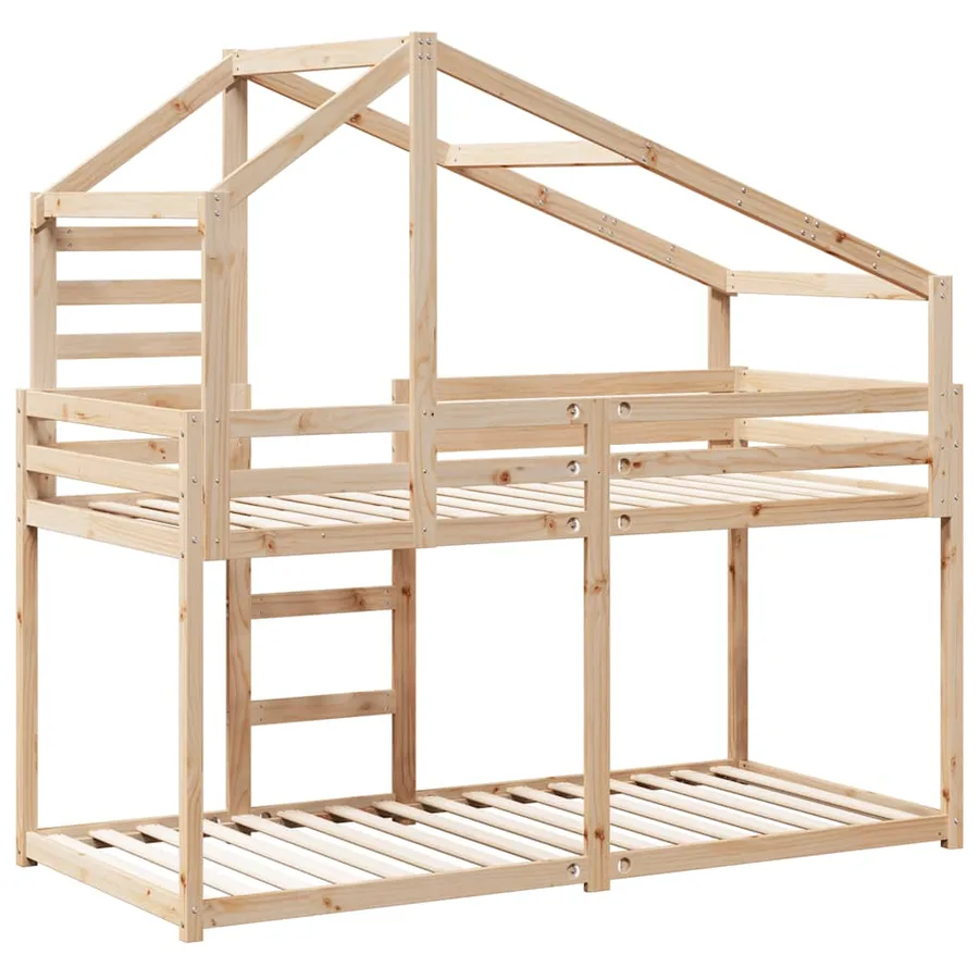 Lit superposé sans matelas 75x190 cm bois de pin massif - 6