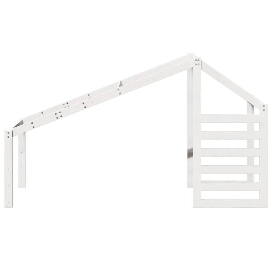 Toit de lit pour enfants blanc 198x87x113 cm bois de pin massif - 4
