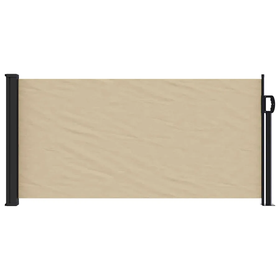 Auvent latéral rétractable beige 100x500 cm - 3