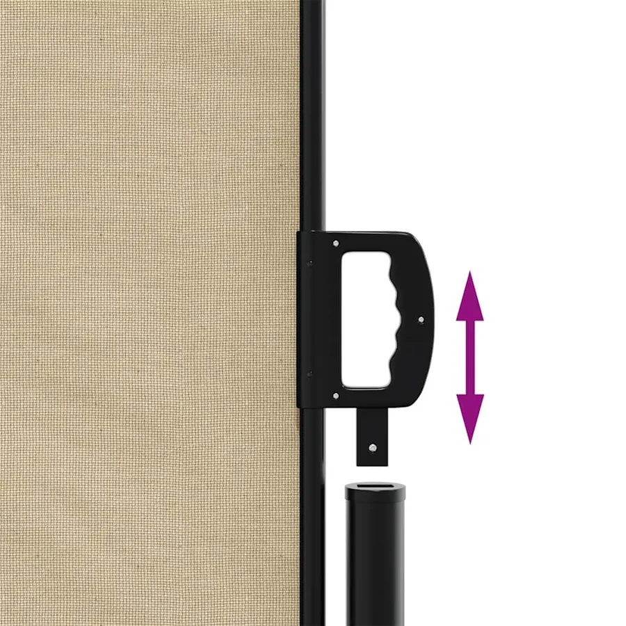 Auvent latéral rétractable beige 100x500 cm - 6