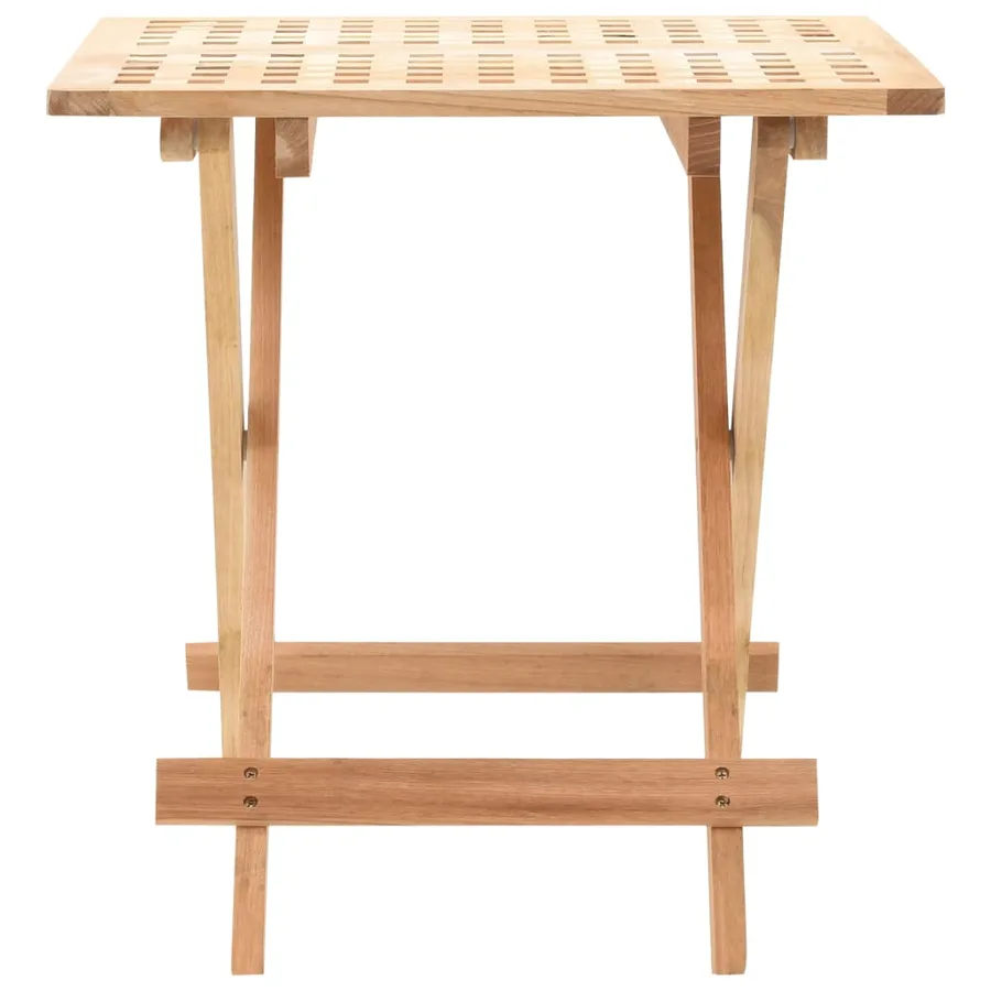 Table d'appoint pliante 50 x 50 x 49 cm Bois de noyer massif - 4