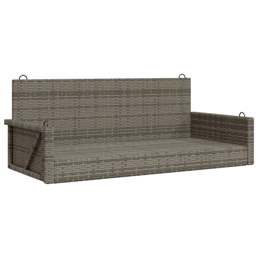 Balancelle gris 119x56x48 cm résine tressée - 2