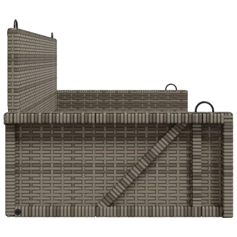 Balancelle gris 119x56x48 cm résine tressée - 5