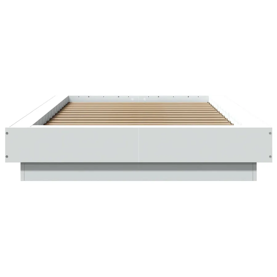 Cadre de lit avec lumières LED sans matelas blanc 90x200 cm - 5