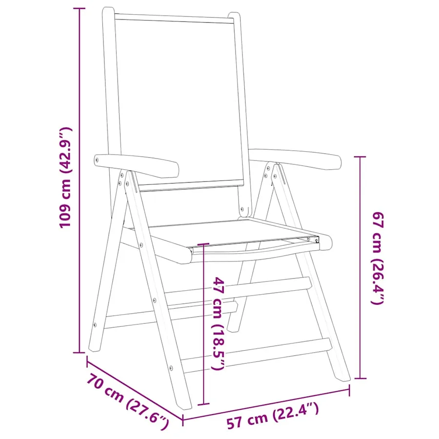 Ensemble à manger de jardin 7 pcs blanc crème tissu bois massif - 12