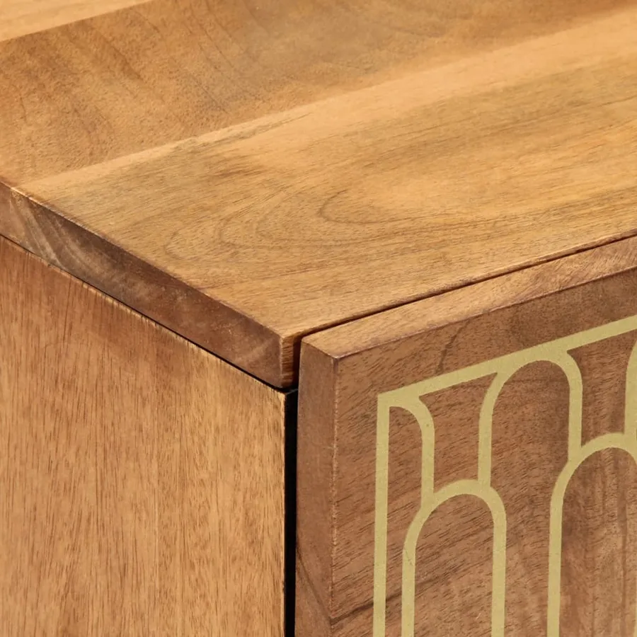 Table de chevet 40x33x46 cm Bois de manguier solide - 7