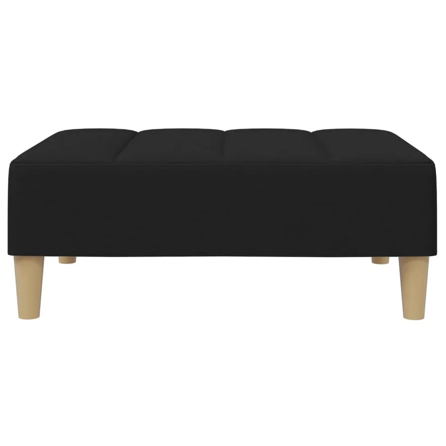 Repose-pied noir 77x55x31 cm tissu - 4