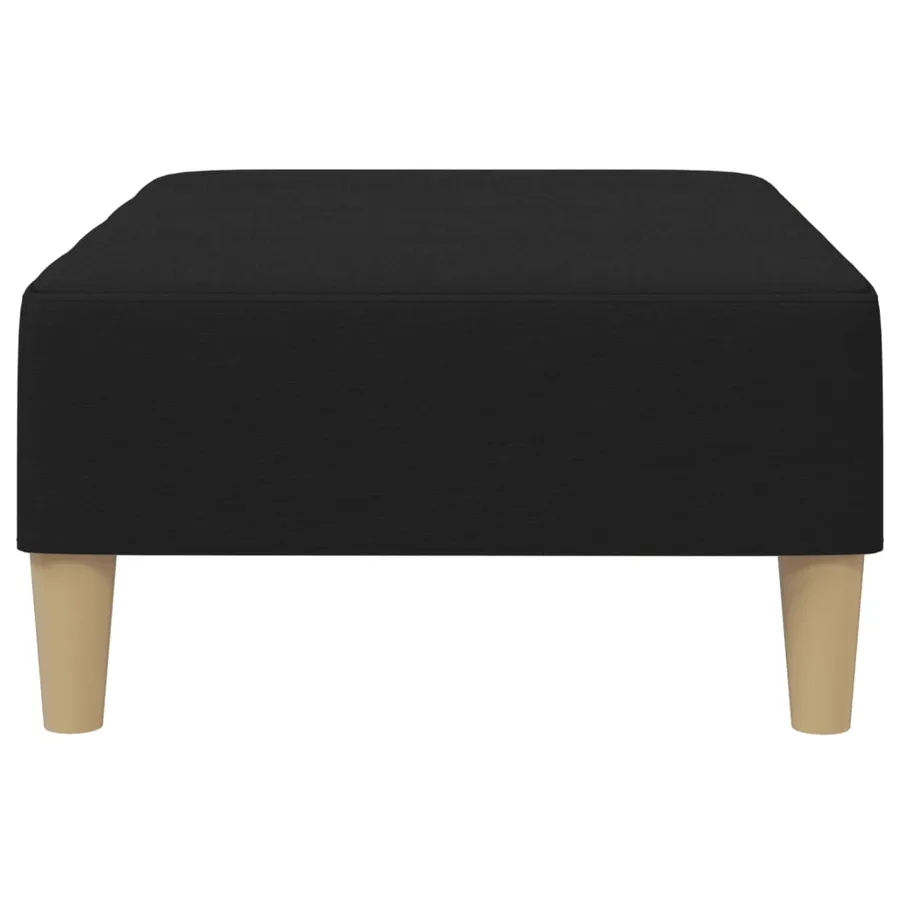 Repose-pied noir 77x55x31 cm tissu - 5