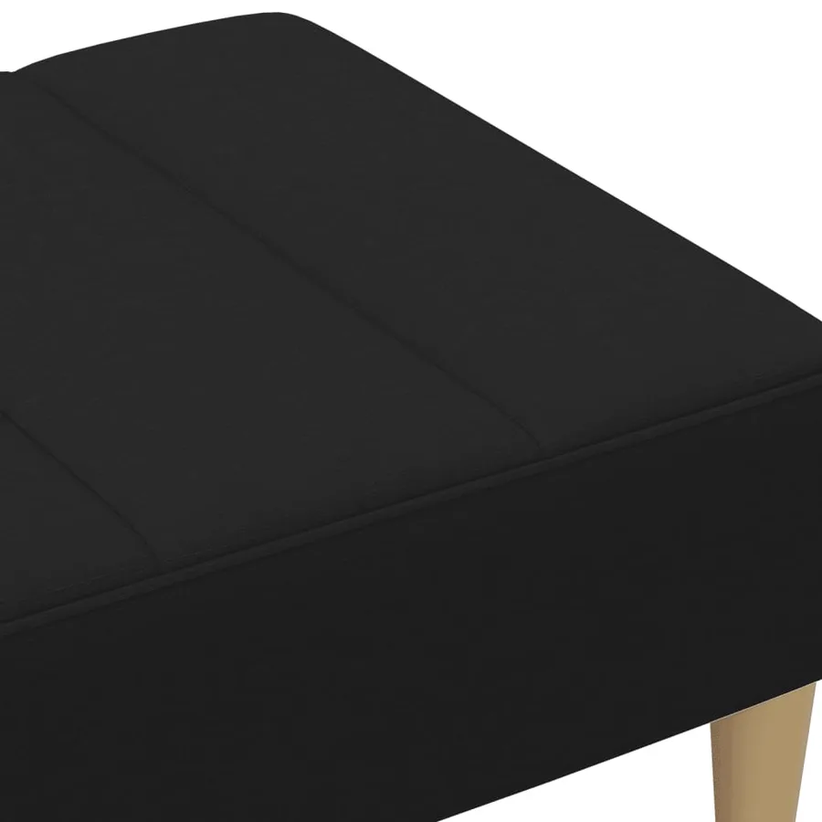 Repose-pied noir 77x55x31 cm tissu - 6