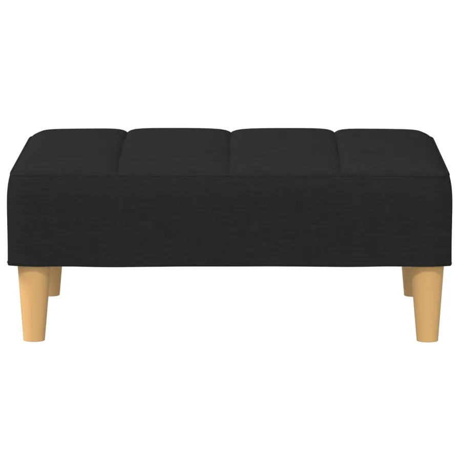Repose-pied noir 77x55x31 cm tissu - 4