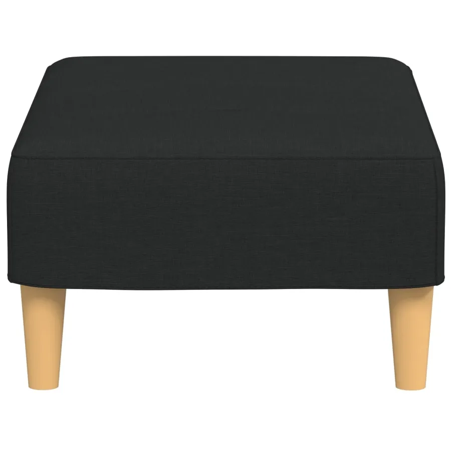 Repose-pied noir 77x55x31 cm tissu - 5
