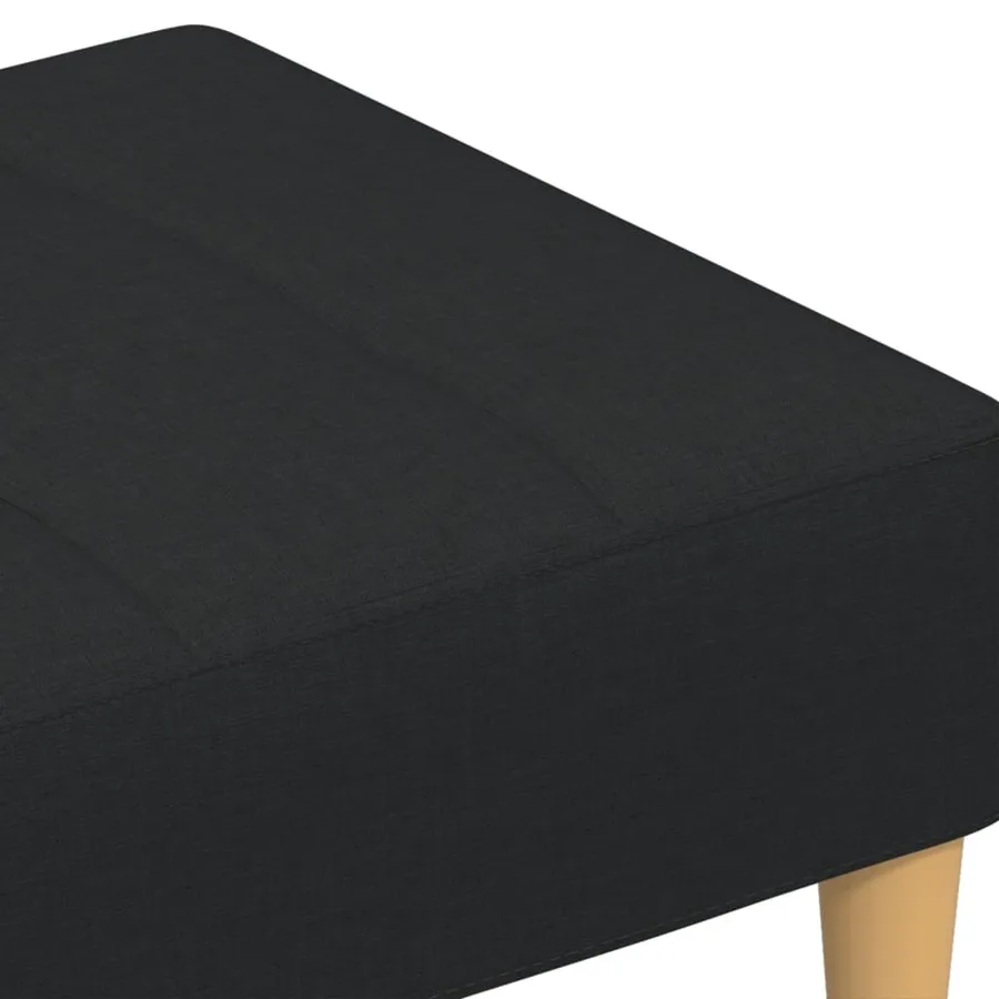 Repose-pied noir 77x55x31 cm tissu - 6