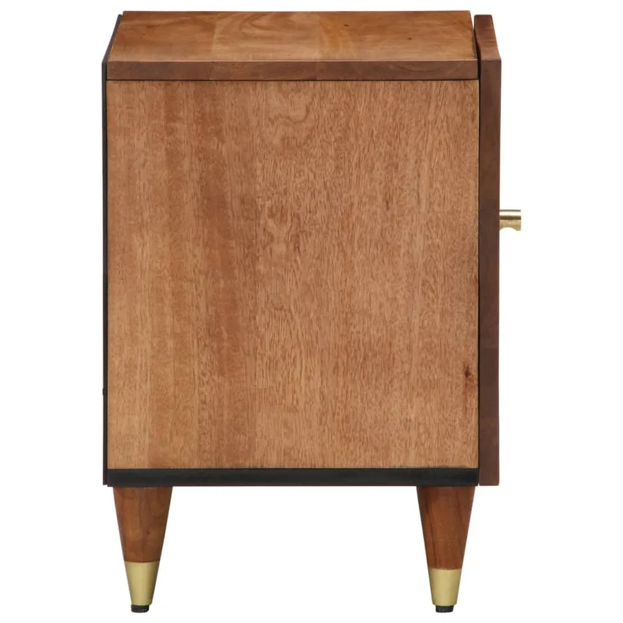 Table de chevet 40x33x46 cm Bois de manguier solide - 4