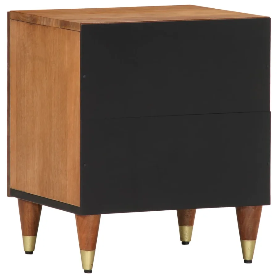 Table de chevet 40x33x46 cm Bois de manguier solide - 5