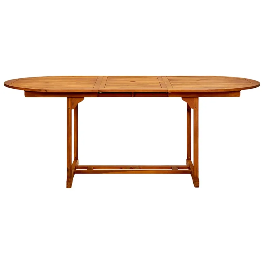 Ensemble à manger de jardin 7 pcs noir rotin et bois massif - 6