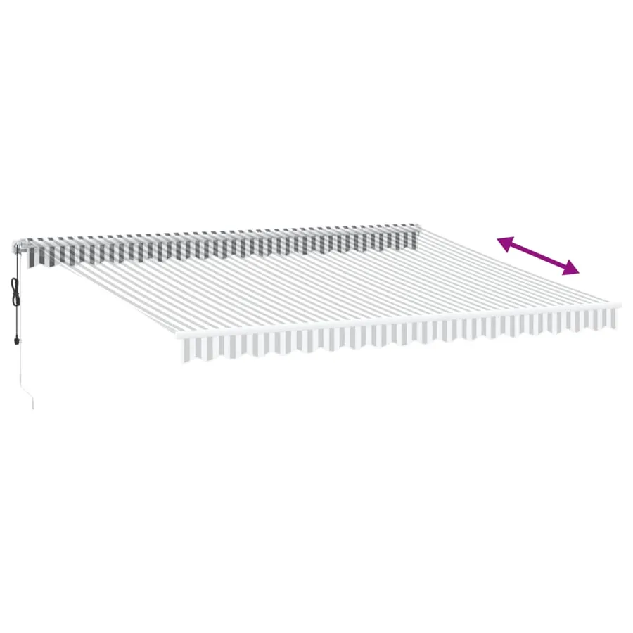 Auvent rétractable automatique avec LED anthracite et blanc - 7