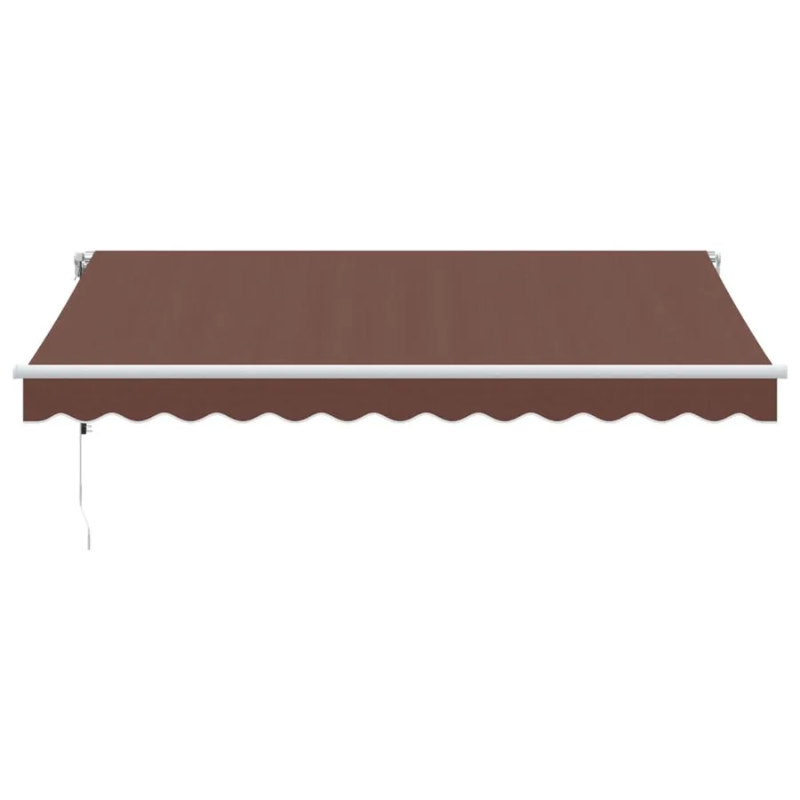Auvent rétractable automatique avec LED marron 350x250 cm - 4