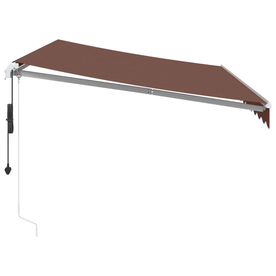 Auvent rétractable automatique avec LED marron 350x250 cm - 5