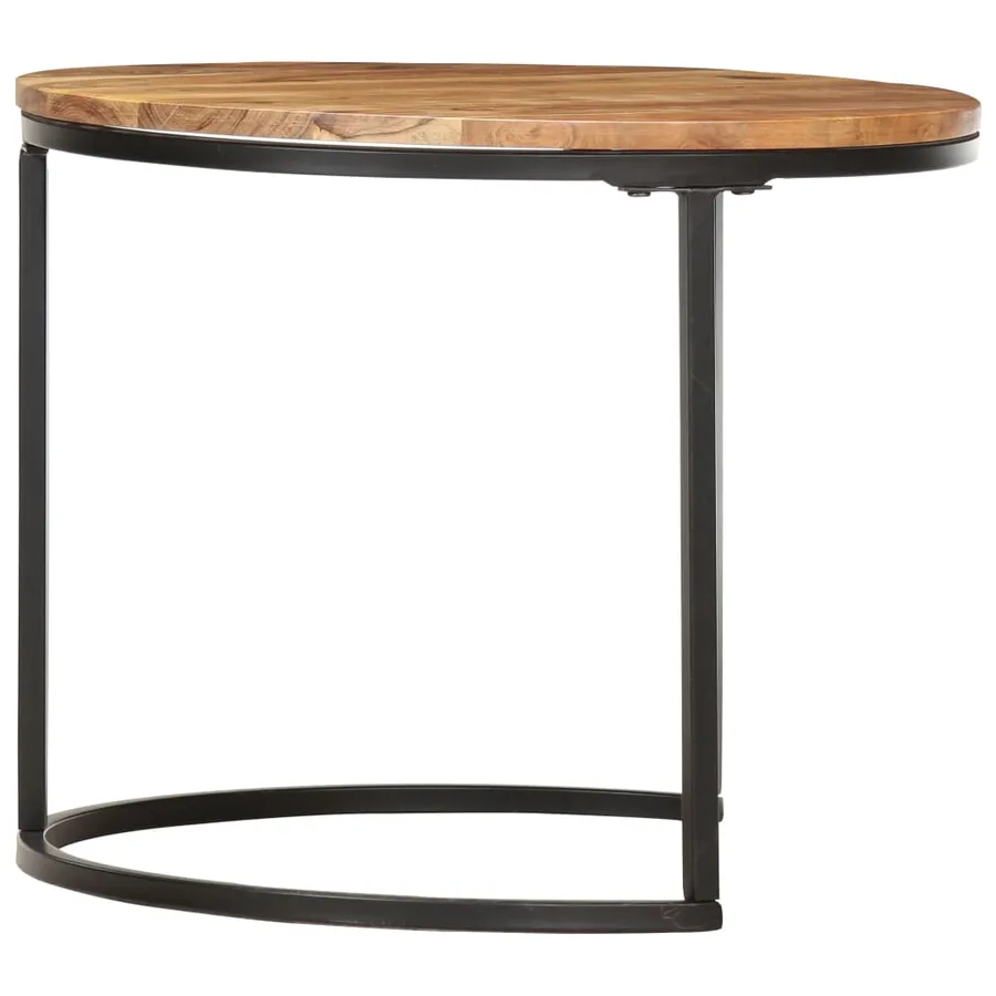 Tables gigognes 3 pcs Bois d'acacia massif - 4
