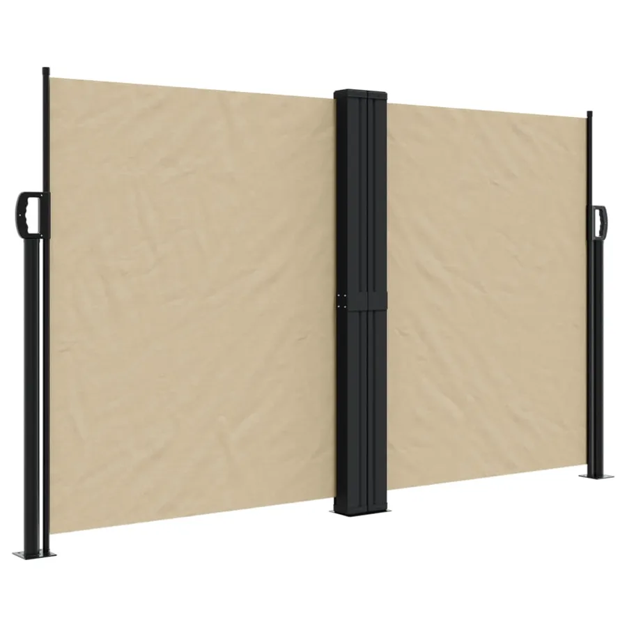 Auvent latéral rétractable beige 140x600 cm - 2