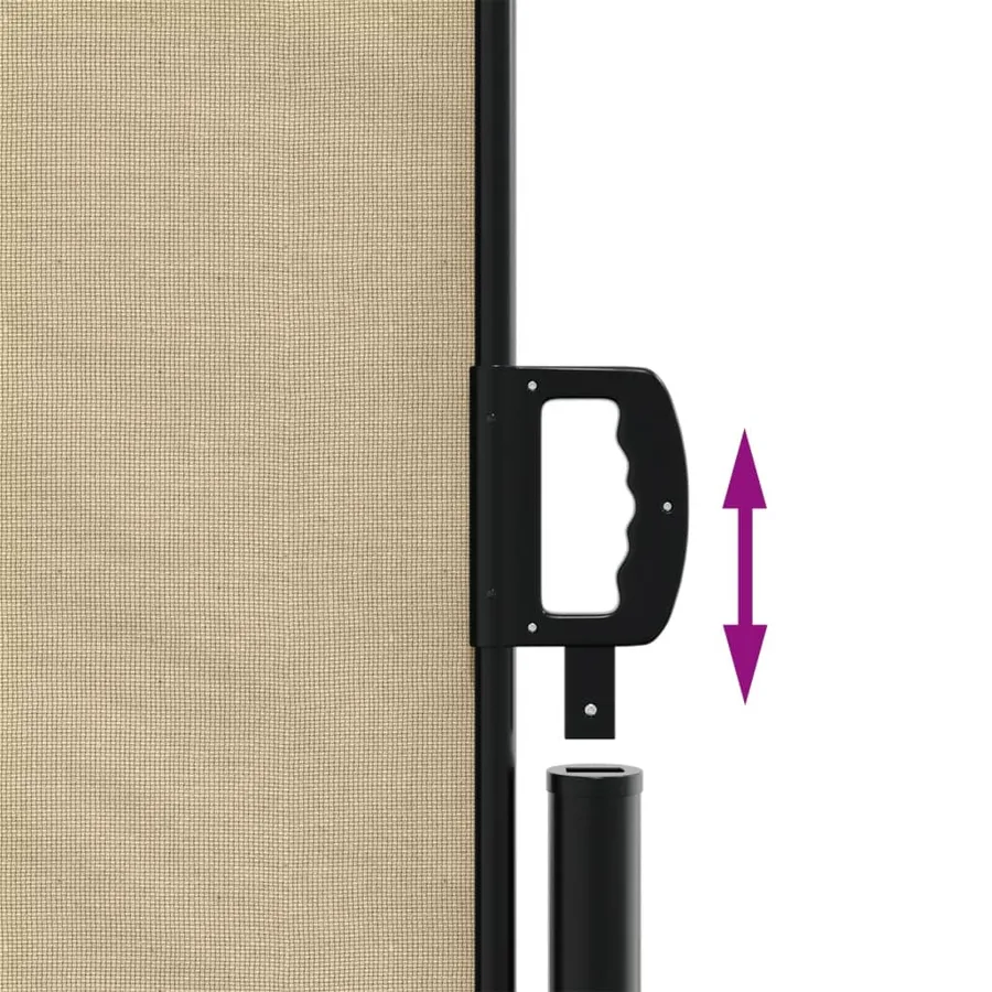 Auvent latéral rétractable beige 140x600 cm - 6