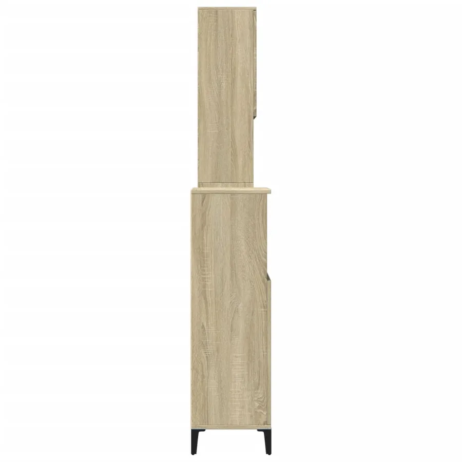 Ensemble de meubles de salle de bain 3 pcs chêne sonoma - 5