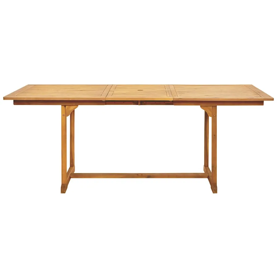 Ensemble à manger de jardin 7 pcs beige rotin et bois massif - 6