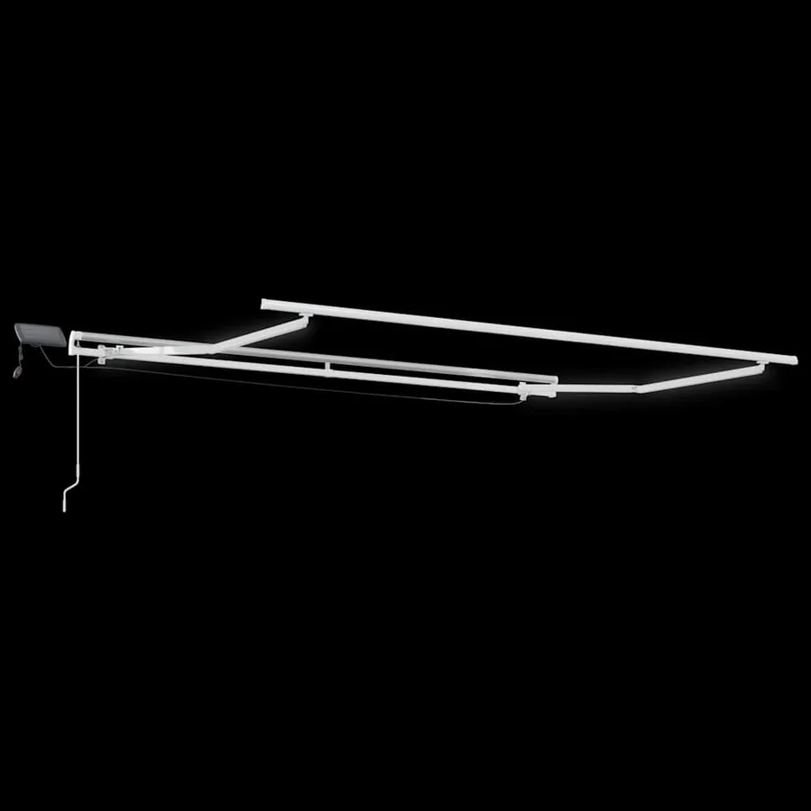 Auvent manuel rétractable avec LED bordeaux 300x250 cm - 13
