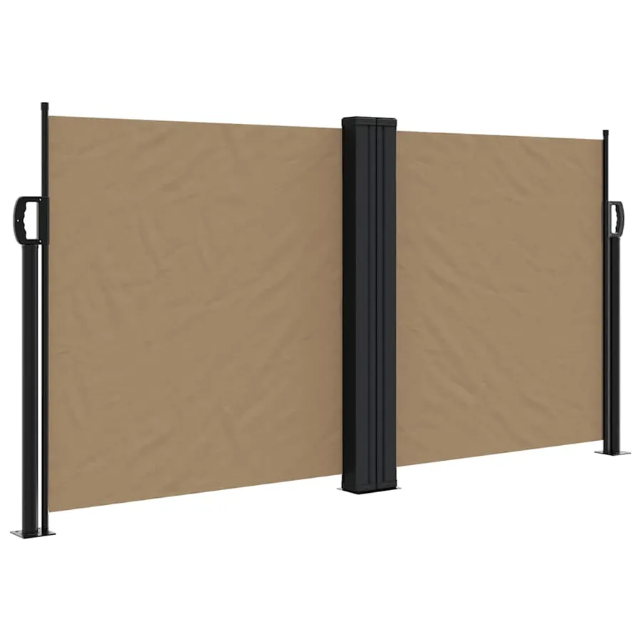 Auvent latéral rétractable taupe 120x1200 cm - 2
