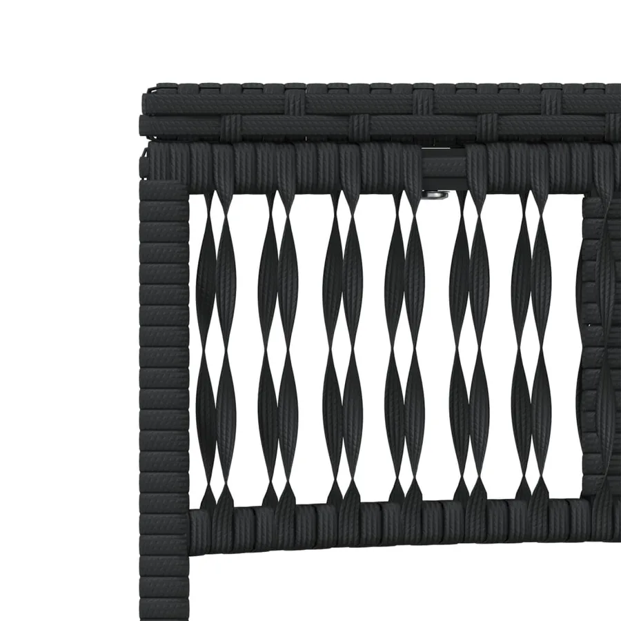 Chaises longues lot de 2 avec table noir résine tressée - 10