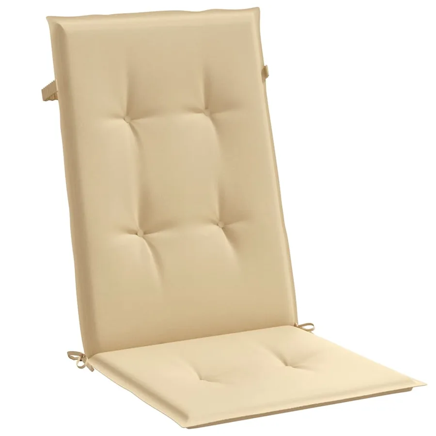 Coussins de chaise à dossier haut lot de 6 beige mélangé tissu - 5