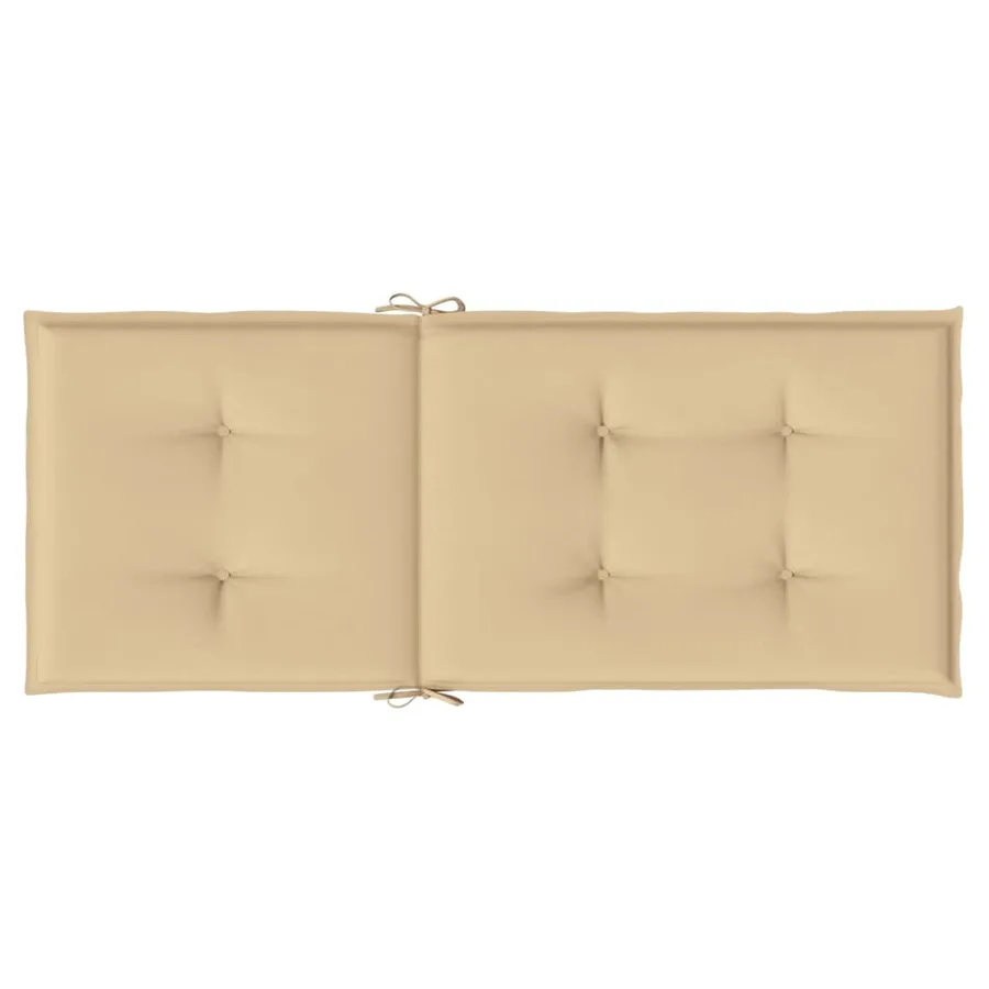 Coussins de chaise à dossier haut lot de 6 beige mélangé tissu - 7