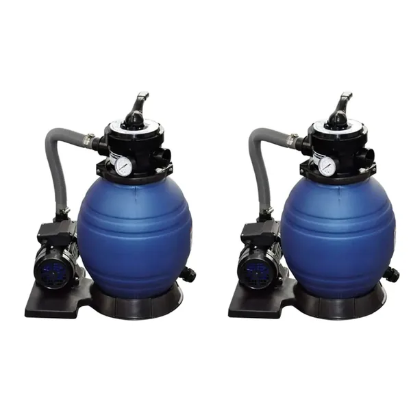 Pompes à filtre à sable 2 pcs 400 W 11000 l/h