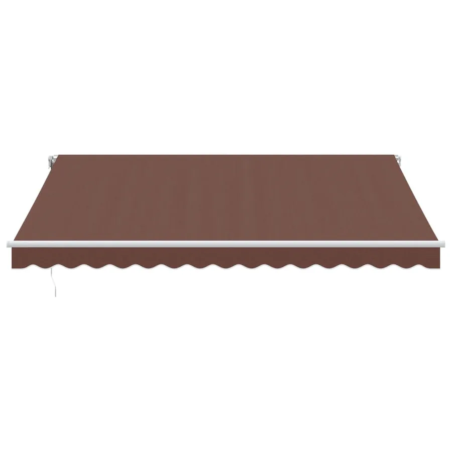 Auvent rétractable automatique avec LED marron 400x350 cm - 4