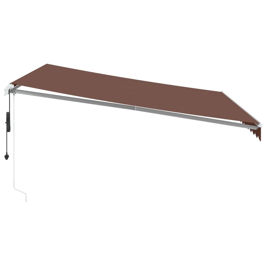 Auvent rétractable automatique avec LED marron 400x350 cm - 5