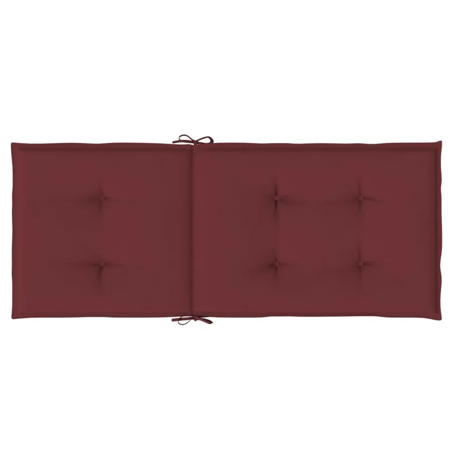 Coussins de chaise dossier haut lot de 4 rouge bordeaux mélangé - 7