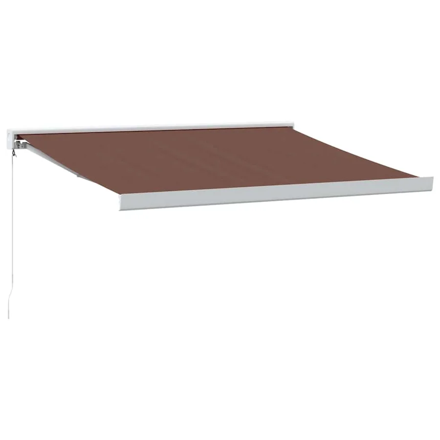 Auvent manuel rétractable marron 350x250 cm - 2