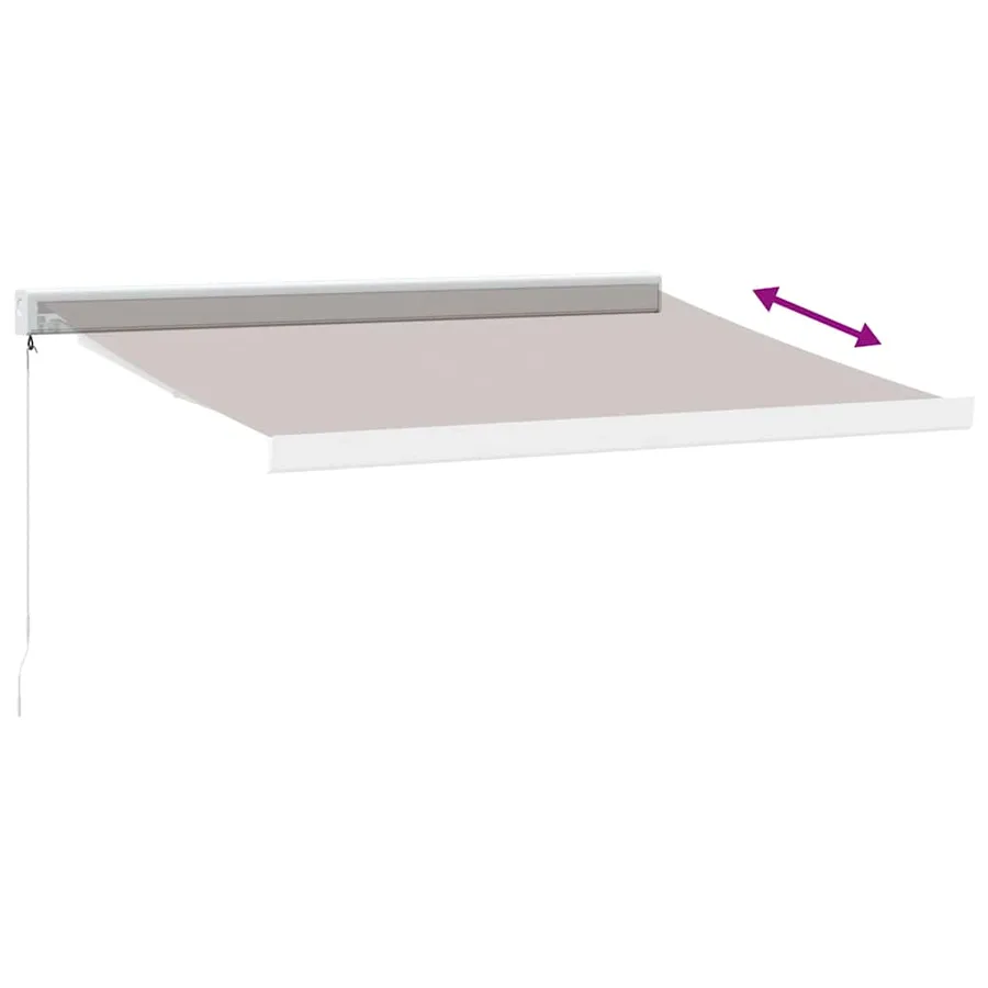 Auvent manuel rétractable marron 350x250 cm - 7