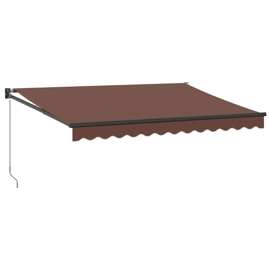 Auvent manuel rétractable marron 350x250 cm - 2